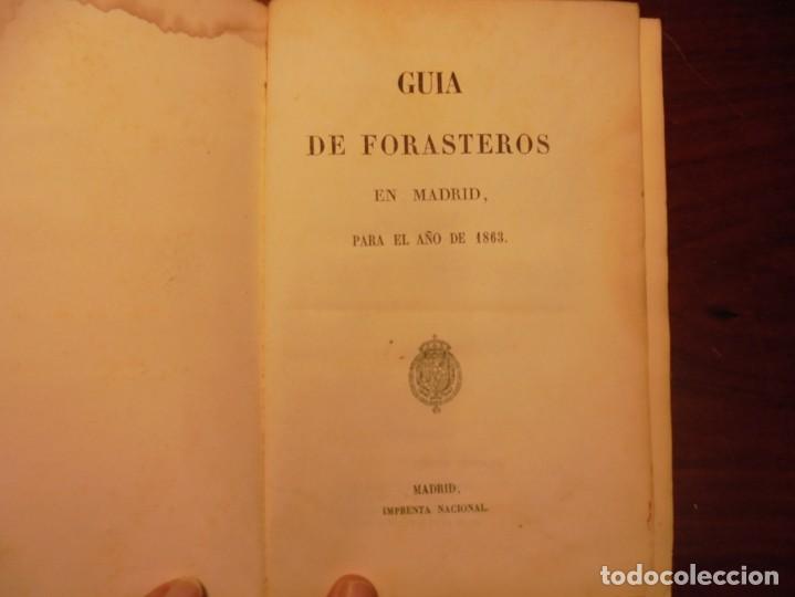 Libros antiguos: GUIA DE FORASTEROS 1863 - Foto 3