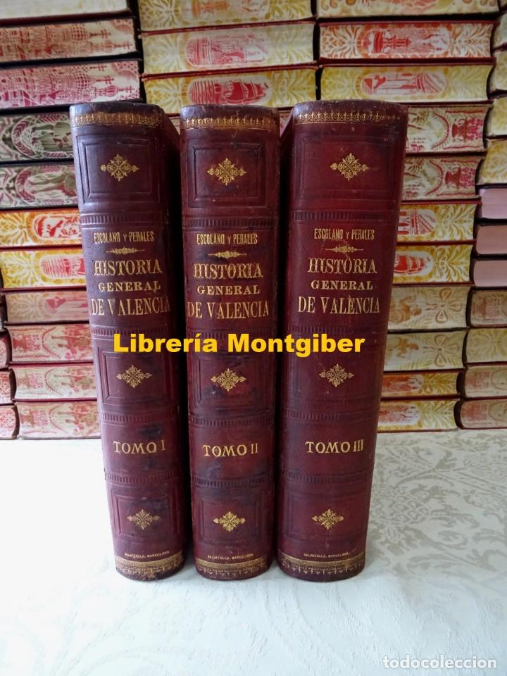 Livros antigos: DECADAS DE LA HISTORIA DE LA INSIGNE Y CORONADA CIUDAD REINO DE VALENCIA . (3 Tomos) .