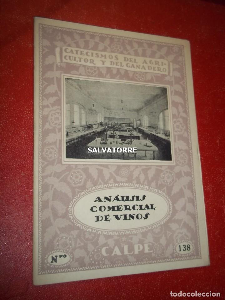 Libri antichi: CATECISMOS DEL AGRICULTOR Y GANADERO.ANALISIS COMERCIAL DE VINOS.138.SELLO REPUBLICA.ESPASA CALPE