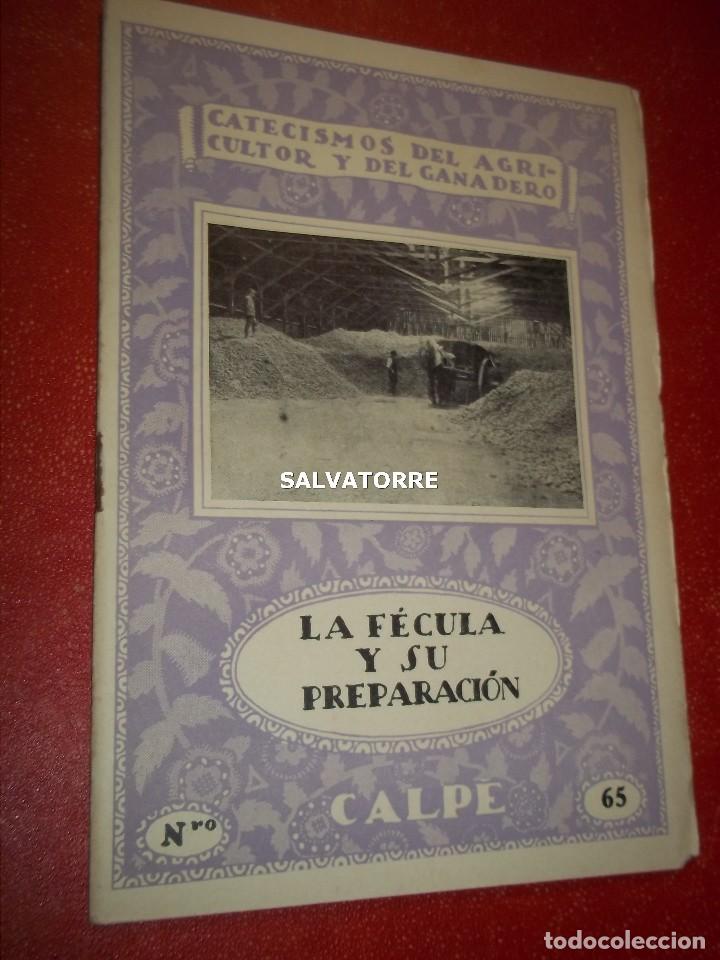 Libri antichi: CATECISMOS DEL AGRICULTOR Y GANADERO.LA F&Eacute;CULA Y SU PREPARACION.65.SELLO REPUBLICA.ESPASA CALPE