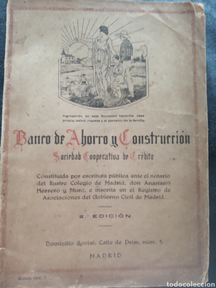 Libri antichi: Banco de ahorro y construcci&oacute;n. Sociedad cooperativa de cr&eacute;dito