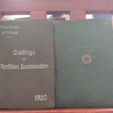 Libros antiguos: ALTOS HORNOS DE VIZCAYA-2 CATALOGOS DE PERFILES LAMINADOS-DE 1920 Y 1928-VER. Lote 203186506