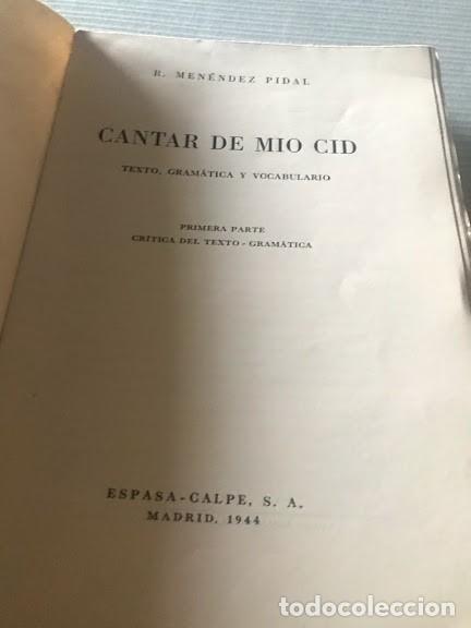Libros antiguos: Cantar de Mio Cid - Foto 2