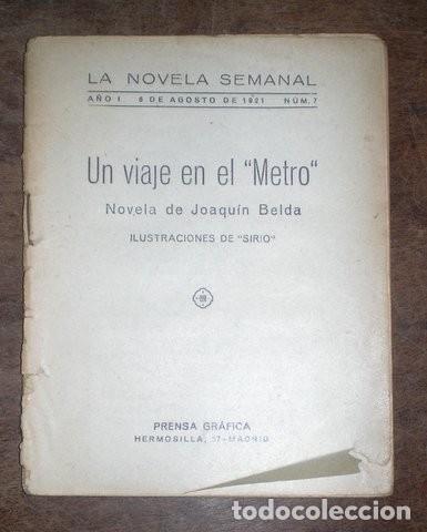 Libros antiguos: BELDA, Joaqu&iacute;n: UN VIAJE EN EL METRO.1921 - Foto 2