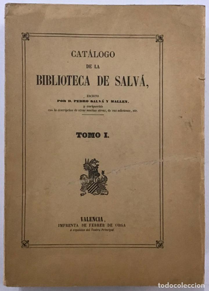 Libros antiguos: CAT&Aacute;LOGO DE LA BIBLIOTECA DE SALV&Aacute;. - Foto 1