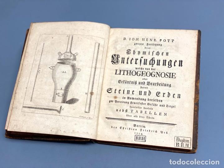 Livres anciens: CHYMISCHEN UNTERSUCHUNGEN WELCHE VON DER LITHOGEOGNOSIE...-JOHANN HEINRICH POTT-BERLIN 1754