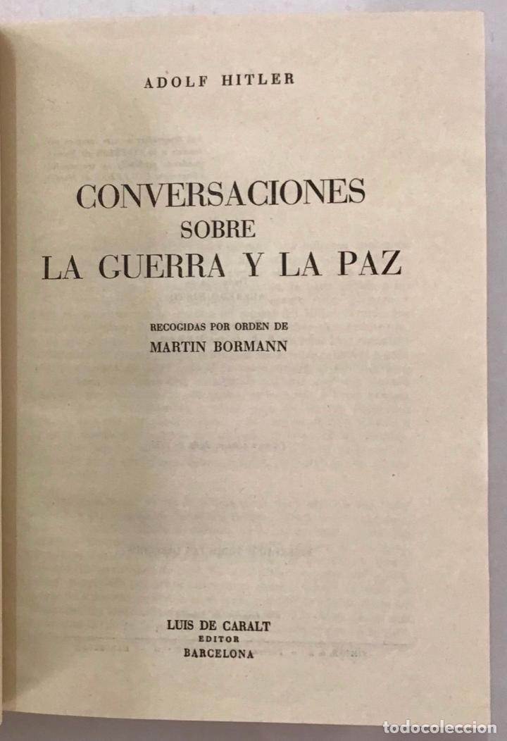 Libros antiguos: CONVERSACIONES SOBRE LA GUERRA Y LA PAZ. - Foto 2