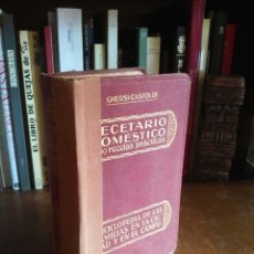 Libros antiguos: RECETARIO DOMÉSTICO. GHERSI Y CASTOLDI. BARCELONA, 1923