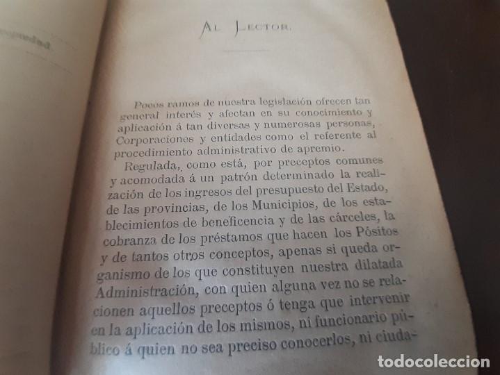 Libros antiguos: ANTIGUO LIBRO -MANUAL DE APREMIOS - PGR - DECIMA EDICION - 1.888 - Foto 6
