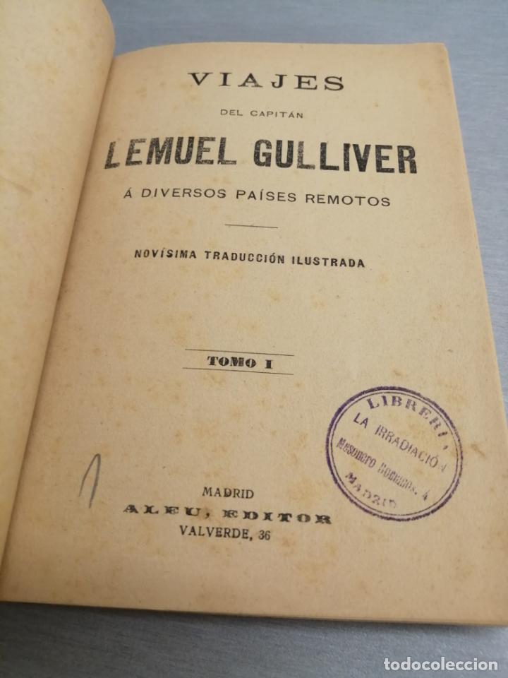 Libros antiguos: VIAJES DEL CAPIT&Aacute;N LEMUEL GULLIVER A DIVERSOS PA&Iacute;SES REMOTOS / 4 TOMOS EN 1 / ALEU EDITOR SIN FECHAR