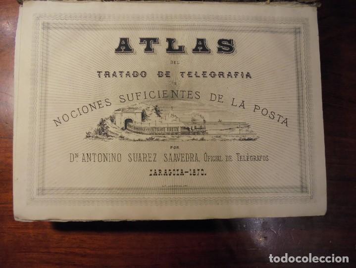 Libros antiguos: TELEGRAF&Iacute;A Y POSTA. 2 PARTES EN 1 TOMO. 1870 - Foto 2