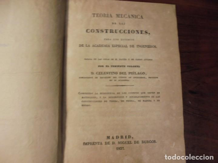 Antiquarische B&uuml;cher: MEC&Aacute;NICA DE LAS CONSTRUCCIONES. PI&Eacute;LAGO. 1837