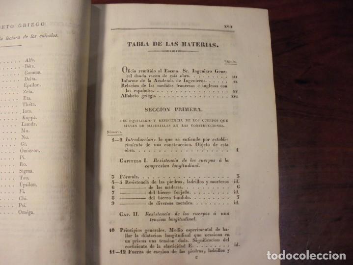 Libros antiguos: MEC&Aacute;NICA DE LAS CONSTRUCCIONES. PI&Eacute;LAGO. 1837 - Foto 3