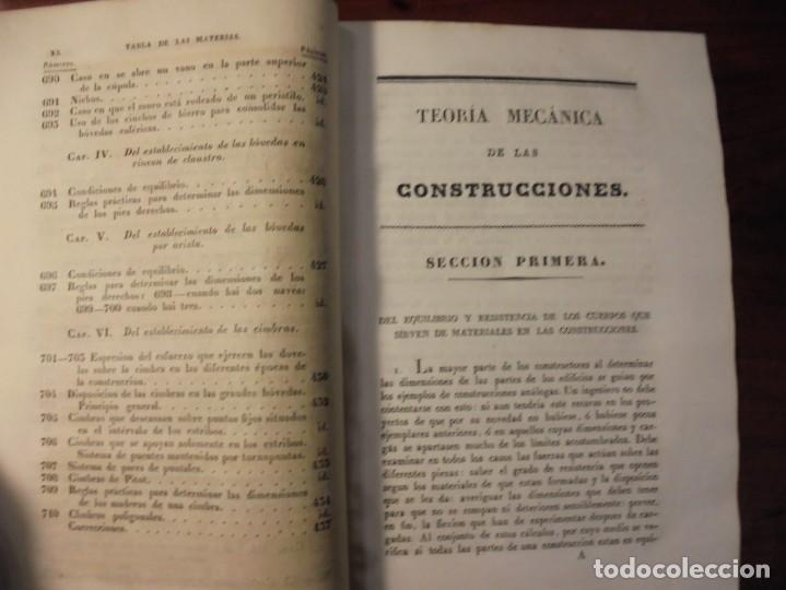 Libros antiguos: MEC&Aacute;NICA DE LAS CONSTRUCCIONES. PI&Eacute;LAGO. 1837 - Foto 5