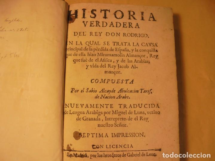 Livros antigos: HISTORIA DEL REY DON RODRIGO. MIGUEL LUNA. 1676