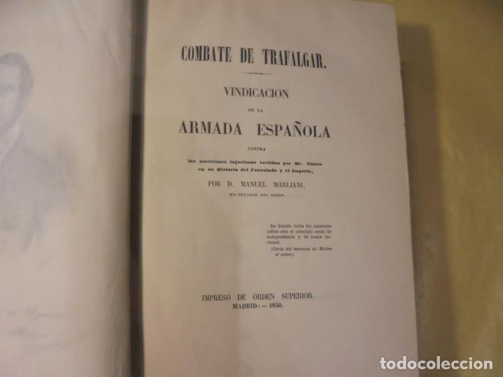Libros antiguos: COMBATE DE TRAFALGAR. MARLIANI. 1850 - Foto 1