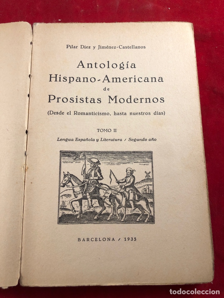 Old books: Antolog&iacute;a Hispano Americana de Prosistas Modernos Tomo II a&ntilde;o 1935