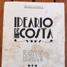 Libros antiguos: IDEARIO DE COSTA. JOSÉ GARCIA MERCADAL. BIBLIOTECA NUEVA, MADRID, 1932.