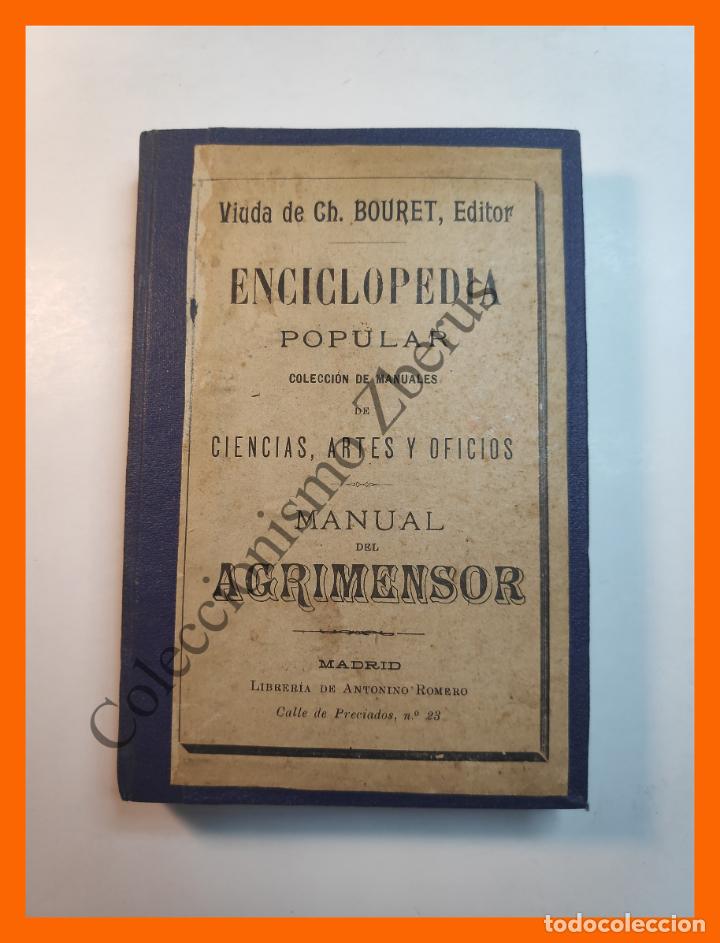 Libros antiguos: Manual del Agrimensor que contiene a m&aacute;s de las mediciones, las tablas... - Faustino Bastus - Foto 2