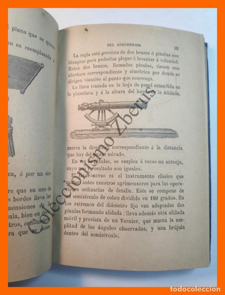 Libros antiguos: Manual del Agrimensor que contiene a m&aacute;s de las mediciones, las tablas... - Faustino Bastus - Foto 4