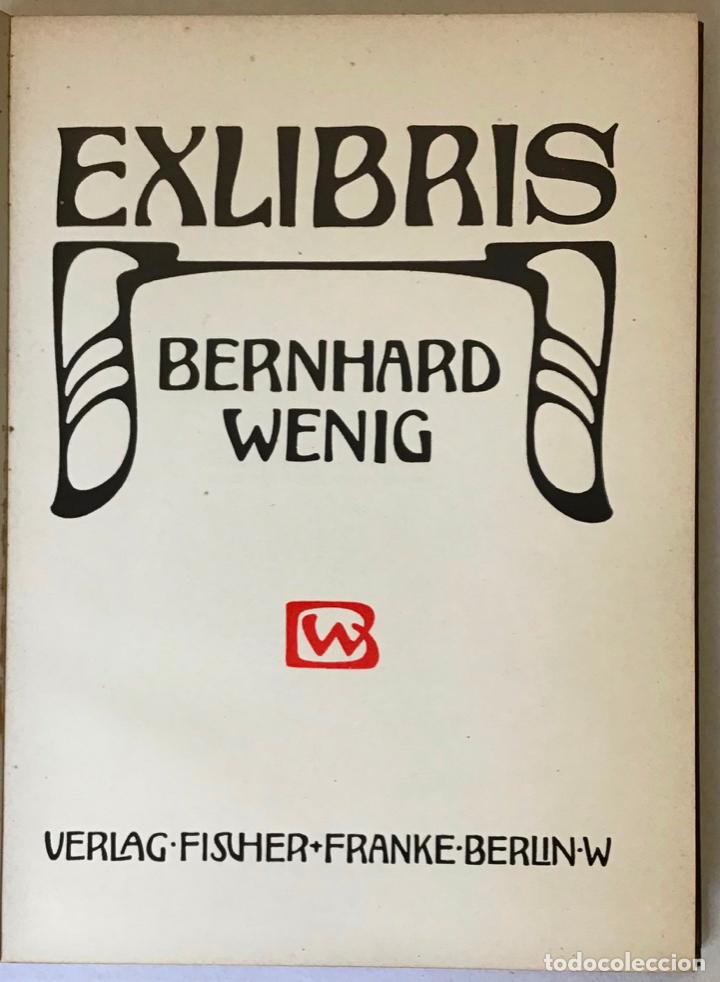 Libros antiguos: EX LIBRIS BERNHARD WENIG. - WENIG, Bernhard. - Foto 1