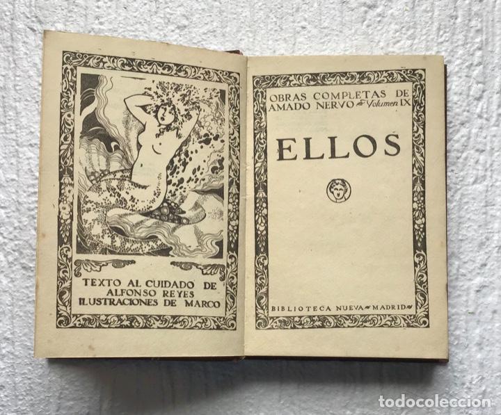 Libros antiguos: Ellos. Amado Nervo. 1920 - Foto 1