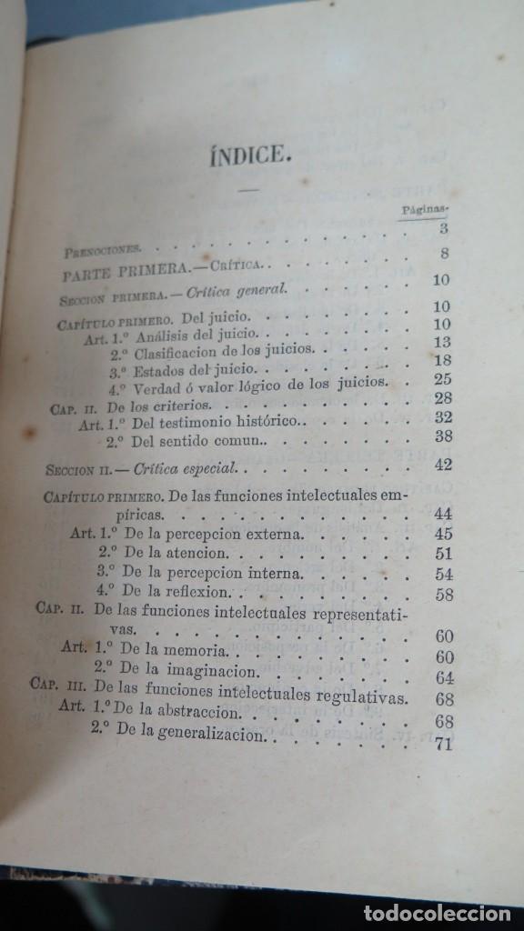 Libros antiguos: 1872.- ELEMENTOS DE LOGICA. REY Y HEREDIA - Foto 3