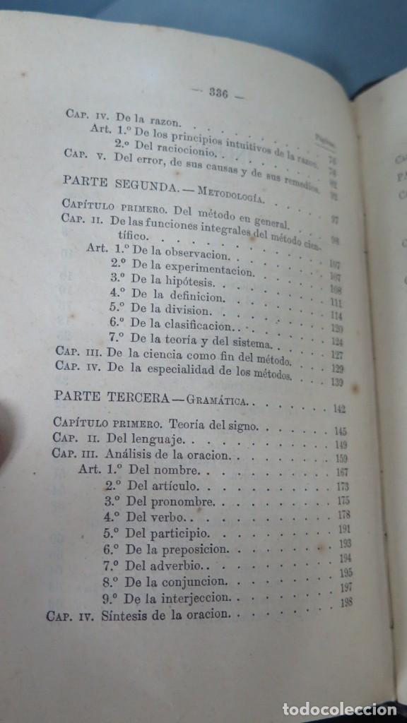 Libros antiguos: 1872.- ELEMENTOS DE LOGICA. REY Y HEREDIA - Foto 4