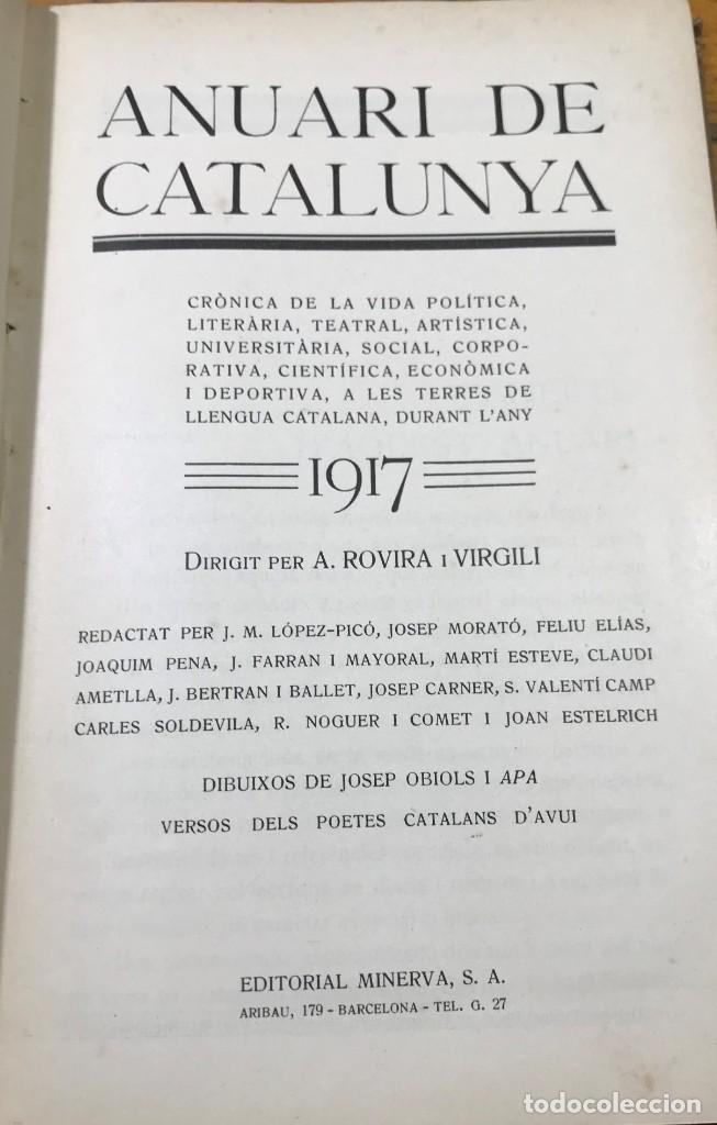 Libros antiguos: ANUARI DE CATALUNYA DEL ANY 1917 - Foto 2
