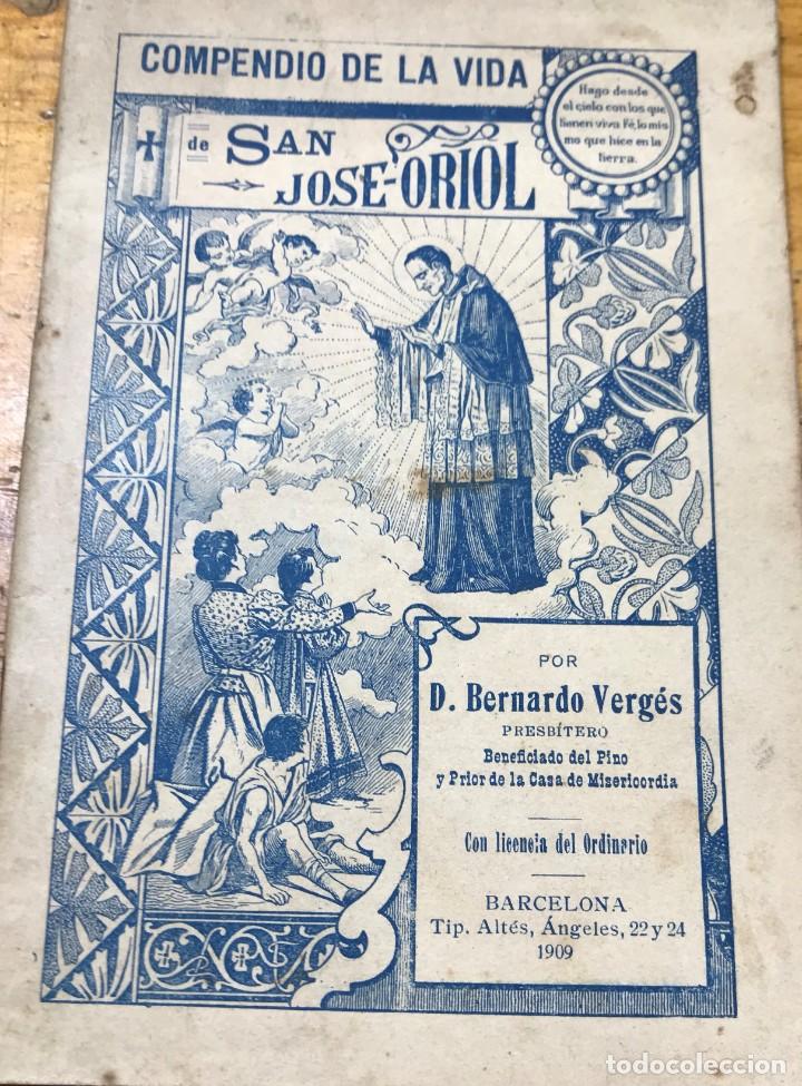 Libros antiguos: COMPENDIO DE LA VIDA SAN JOSE ORIOL - Foto 1