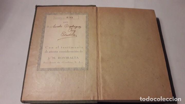 Libros antiguos: AGENDA URALITA 1933. Ejemplar numerado. Ingeniero A. Landaluce (Formulario de Hidráulica) - Foto 2 - 208301871