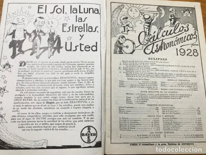 Libros antiguos: ALMANAQUE BAYER PARA 1928 - Foto 2