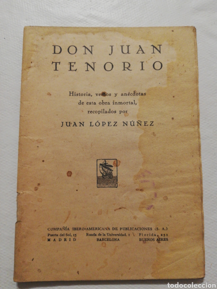 Libros antiguos: Don Juan Tenorio - Foto 1