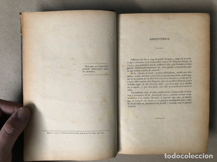Libros antiguos: LECCIONES DE LITERATURA GENERAL Y ESPAÑOLA POR D. FRANCISCO SÁNCHEZ DE CASTRO. (1890) - Foto 4 - 208572952