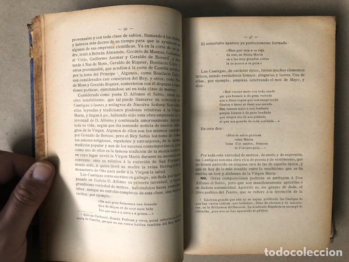 Libros antiguos: LECCIONES DE LITERATURA GENERAL Y ESPAÑOLA POR D. FRANCISCO SÁNCHEZ DE CASTRO. (1890) - Foto 6 - 208572952