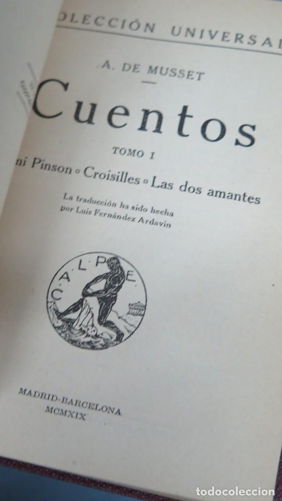 Libros antiguos: 1919.- CUENTOS. MUSSET. 8 TOMOS - Foto 2