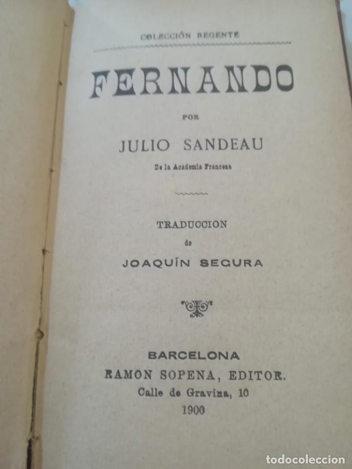 Libros antiguos: Fernando - Julio Sandeau - 1900 - Foto 1