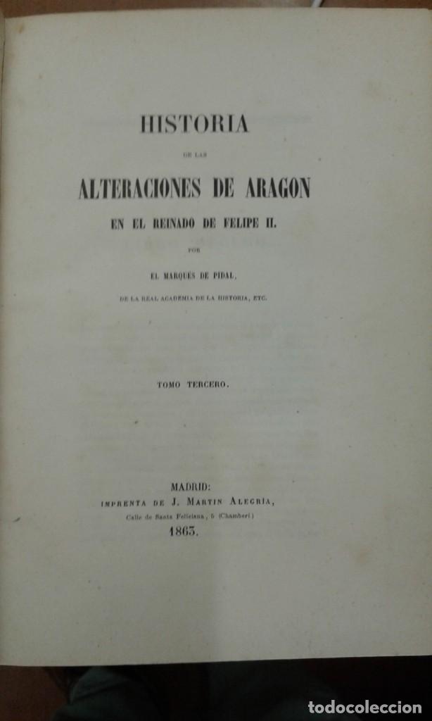 Antiquarische B&uuml;cher: Historia de las alteraciones de Aragon en el reinado de Felipe II por el marques de Pidal 1863