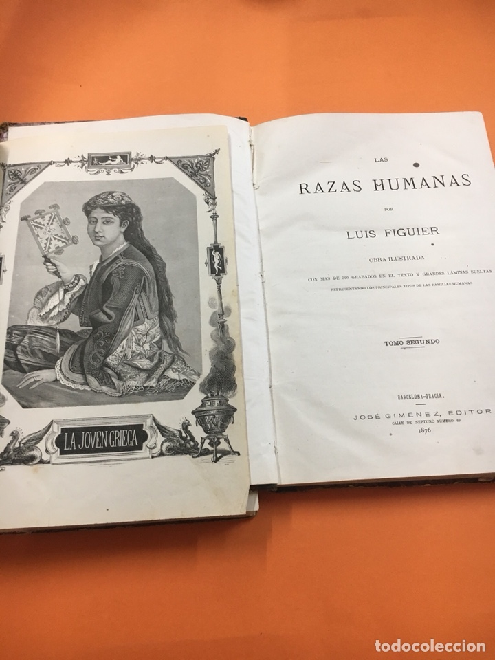 Libros antiguos: Las Razas Humanas Por Luis Figuer - Foto 3