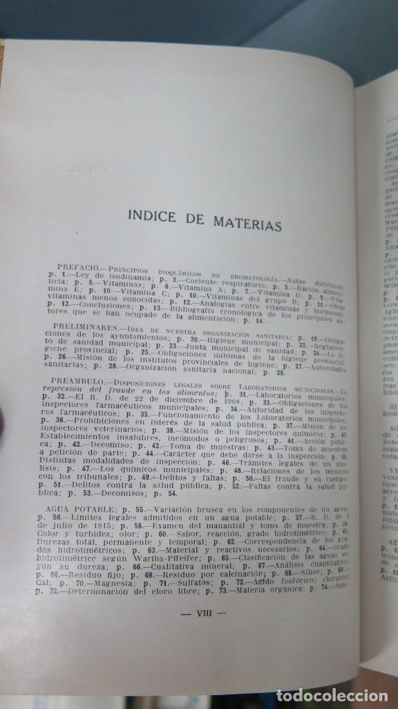 Libros antiguos: AN&Aacute;LISIS DE ALIMENTOS. MIGUEL COMENGE - Foto 4