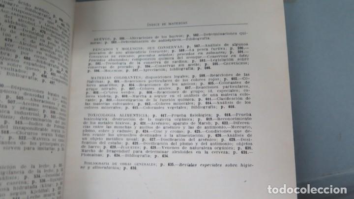 Libros antiguos: AN&Aacute;LISIS DE ALIMENTOS. MIGUEL COMENGE - Foto 9