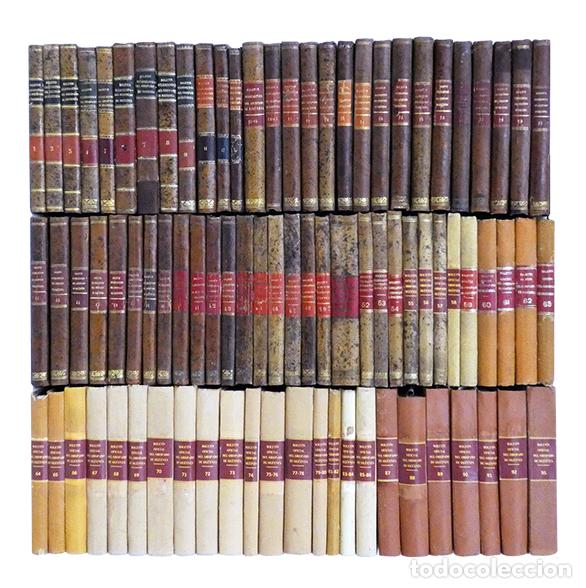 Libros antiguos: BOLET&Iacute;N ECLES&Iacute;ASTICO [OFICIAL] DEL OBISPADO DE SIG&Uuml;ENZA. (Guadalajara). 1859-1953. 83 TOMOS