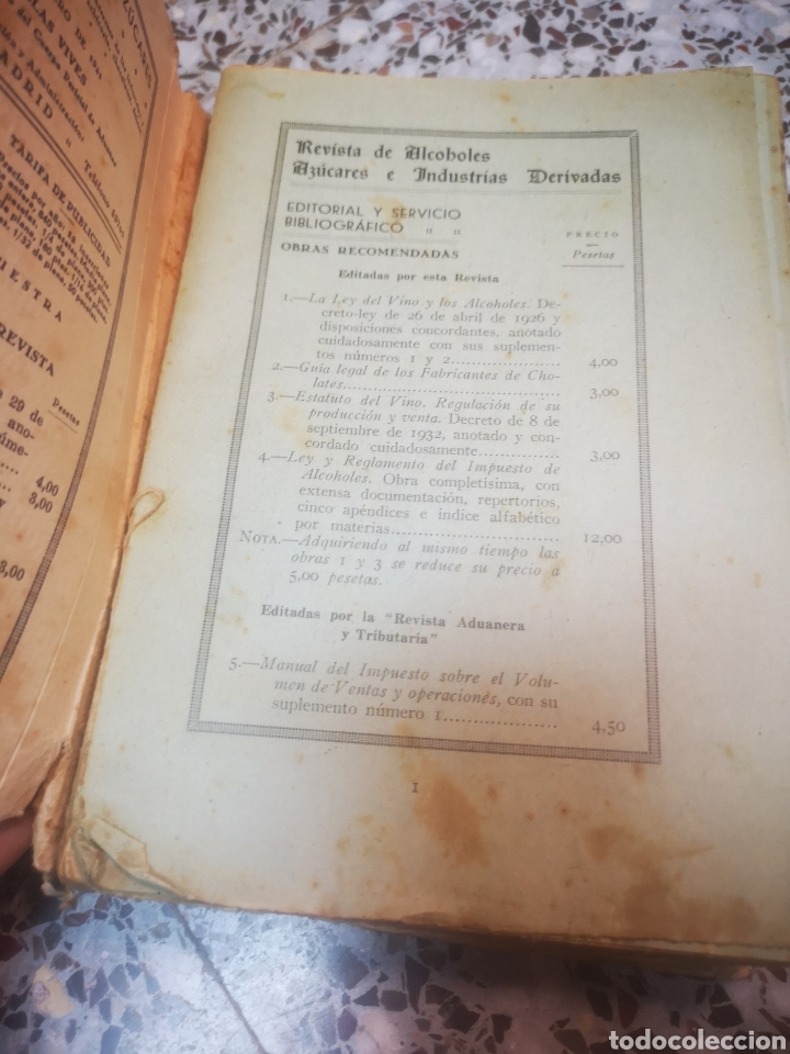 Libros antiguos: LEY Y REGLAMENTO DE IMPUESTO DE ALCOHOLES, 1933 - Foto 3