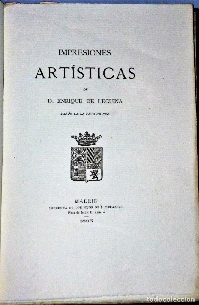 Libros antiguos: IMPRESIONES ART&Iacute;STICAS - Foto 1