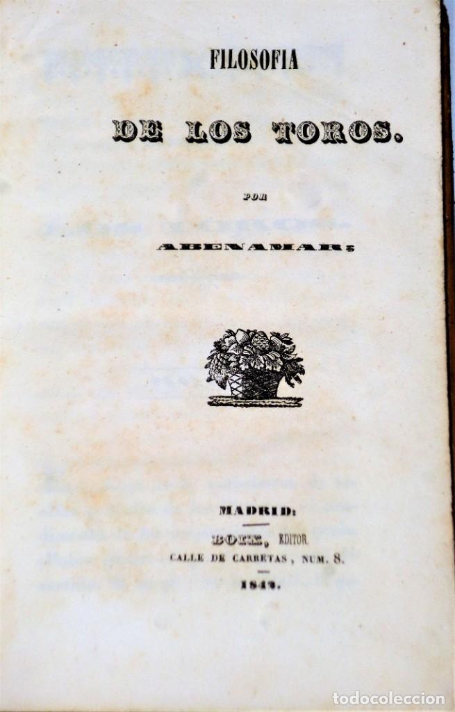 Libros antiguos: FILOSOF&Iacute;A DE LOS TOROS - Foto 2