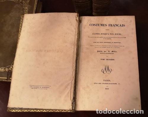 Libros antiguos: Costumes Fran&ccedil;ais - Foto 4