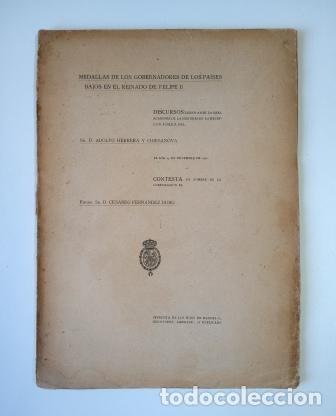 Antiquarische B&uuml;cher: MEDALLAS DE LOS GOBERNADORES DE LOS PAISES BAJOS EN EL REINADO DE FELIPE II (1901)