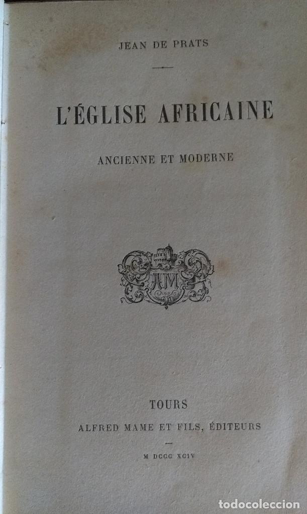 Antiquarische B&uuml;cher: Jean de Prats : L'&eacute;glise africaine. A&ntilde;o 1894