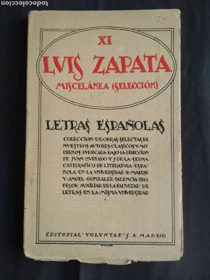 Libros antiguos: Miscel&aacute;nea - Luis Zapata (Madrid : Bruno del Amo, 1926) - Foto 1