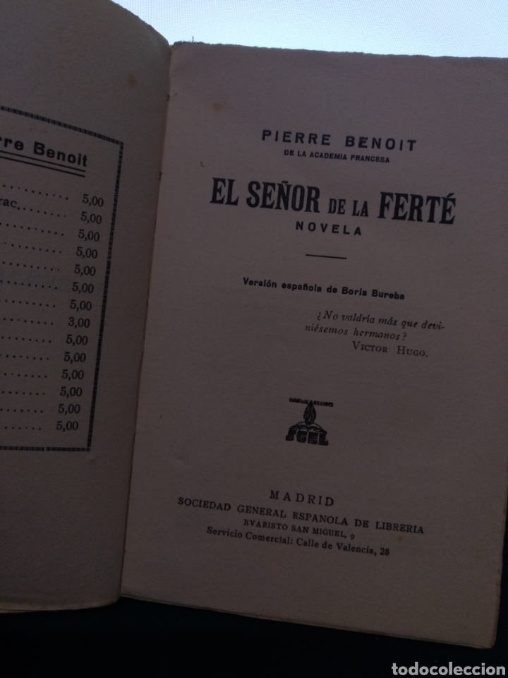 Libros antiguos: Pierre Benoit el se&ntilde;or de la ferte sgl 1935 - Foto 1